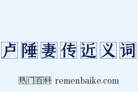 卢陲妻传近义词是什么意思的图片